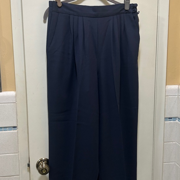 Elegant Navy Women's Trousers - Picture 2 of 4